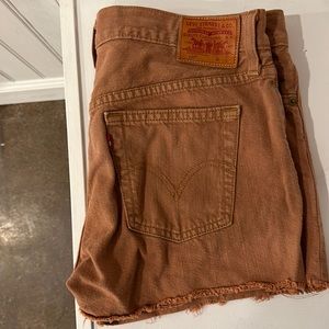 Levi’s 501 Brown Cutoff Shorts
